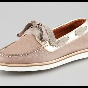 Lanvin US9 leather boat shoes sandals 9 Metallic